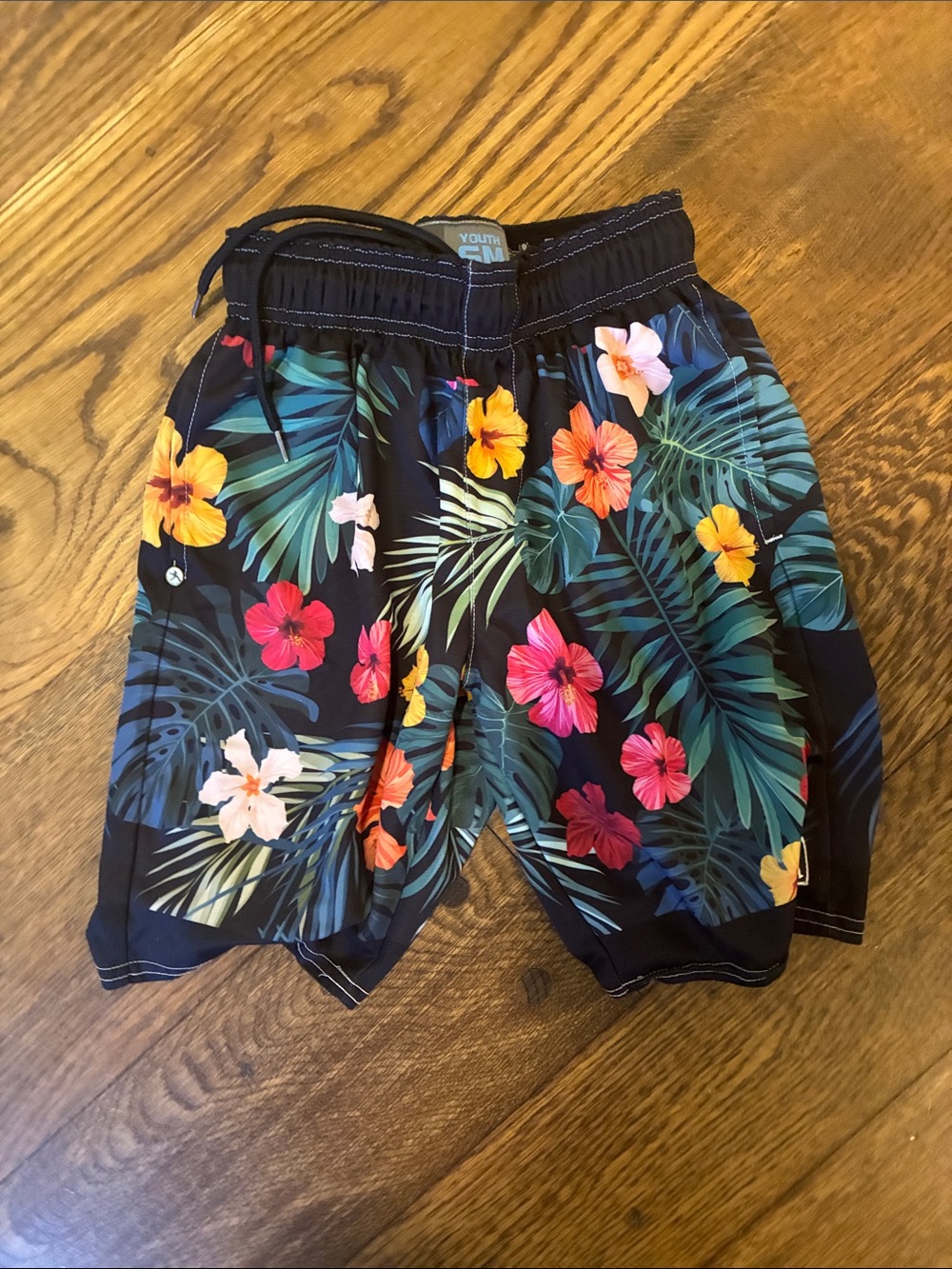 Lacrosse Unlimited Kids Black Tropical Floral Shorts